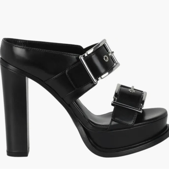 Alexander McQueen Shoes - Alexander McQueen Black Platform Sandals